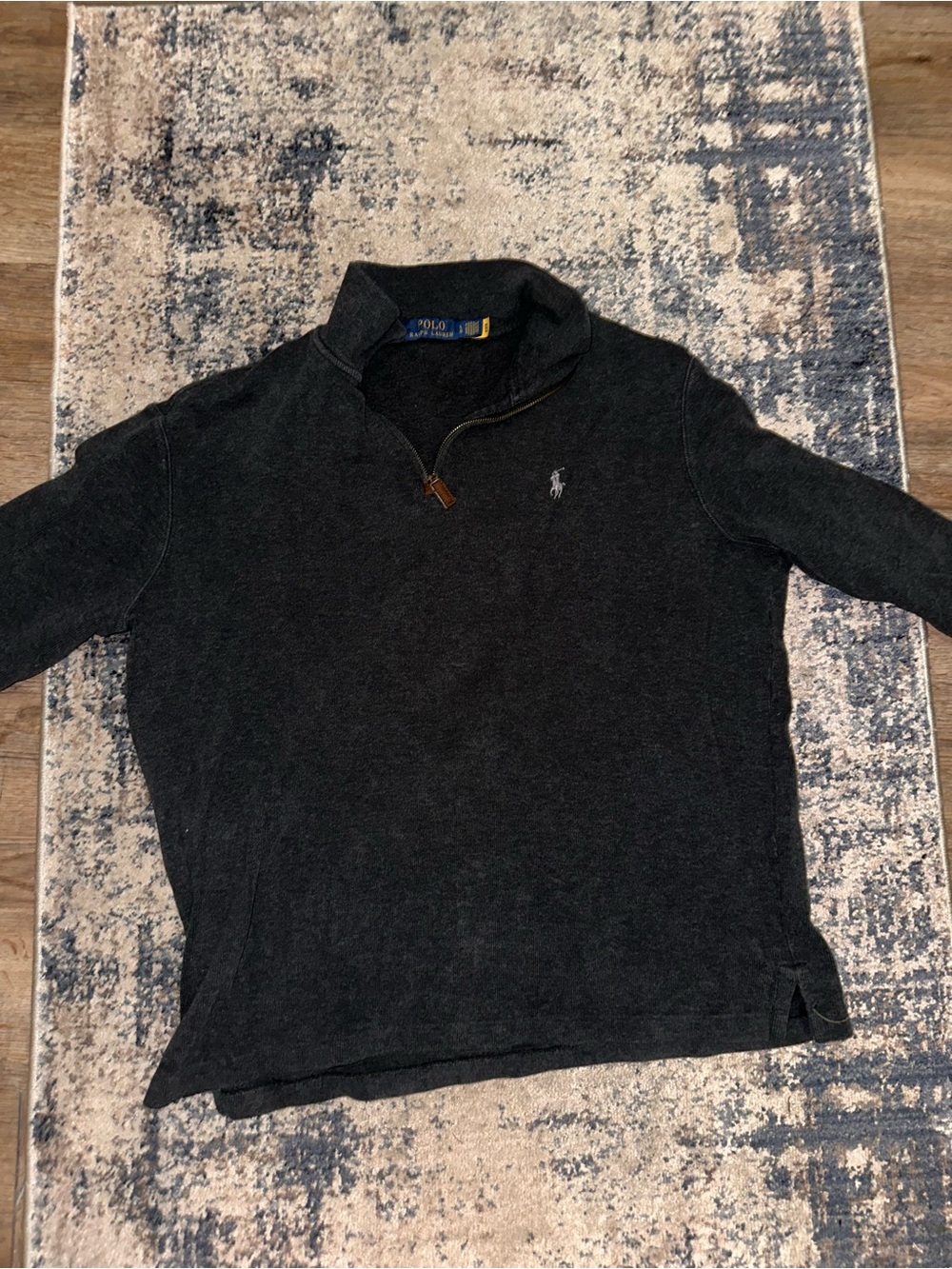 Polo by Ralph Lauren Dark Charcoal Half-Zip Pullover (classic fit)